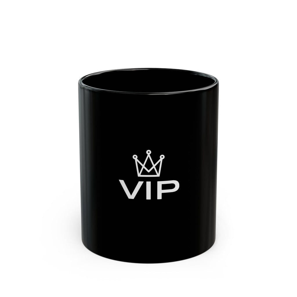 VIP crna keramička šalica – elegancija za svaki gutljaj