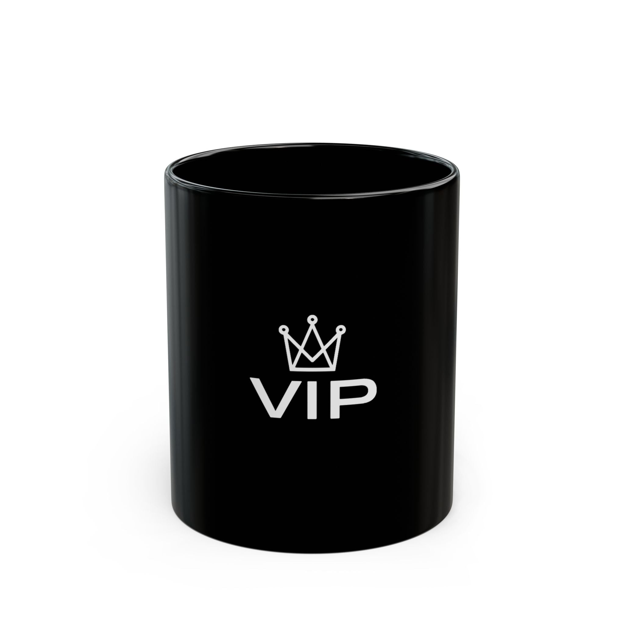 VIP crna keramička šalica – elegancija za svaki gutljaj